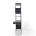 Liora Trey Modular Wall Desk With 1 Bookcase - Black