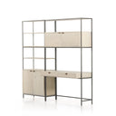 Verity Modular Wall Desk With 1 Bookcase - Dove Poplar