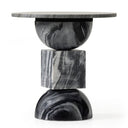 Verity Neda End Table - Ebony Marble