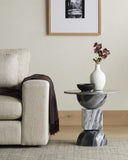 Verity Neda End Table - Ebony Marble