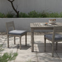 Crestview Outdoor Dining Chair - Faye Navy Weathered Grey