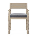 Verano Waller Outdoor Dining Armchair - Faye Navy Washed Brown