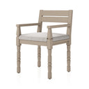 Verano Waller Outdoor Dining Armchair - Stone Grey Washed Brown