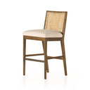 Aveline Antonia Cane Armless Bar Counter Stool - Bar Solid Parawood Savile Flax