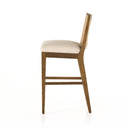 Aveline Antonia Cane Armless Bar Counter Stool - Bar Solid Parawood Savile Flax
