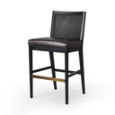 Aveline Antonia Cane Armless Bar Counter Stool - Bar Brushed Ebony Sonoma Black