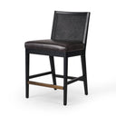 Aveline Antonia Cane Armless Bar Counter Stool - Counter Brushed Ebony Sonoma Black