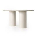 Aveline Belle Oval Dining Table - Cream Marble