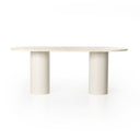 Aveline Belle Oval Dining Table - Cream Marble