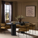 Aveline Belle Oval Dining Table - Black Marble