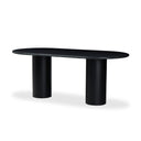 Aveline Belle Oval Dining Table - Black Marble