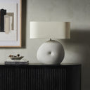 Elegant Busaba Table Lamp - Matte White