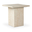 Verity Arum End Table - Cream Marble