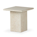 Verity Arum End Table - Cream Marble