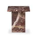 Verity Arum End Table - Merlot Marble