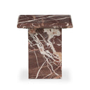 Verity Arum End Table - Merlot Marble