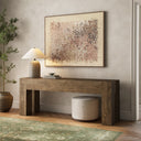 Aveline Abaso Console Table - Rustic Wormwood Oak