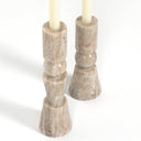 Elegant Rosette Taper Candlesticks