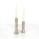 Elegant Rosette Taper Candlesticks