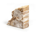 Modern Petrified Wood Book Ends