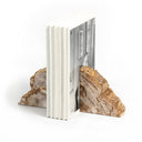 Modern Petrified Wood Book Ends