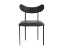 GIBBONS DINING CHAIR - BLACK BRAVO PORTABELLA