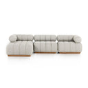 Vistara Outdoor 3-Piece Sectional - Faye Ash W Ottoman