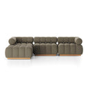 Vistara Outdoor 3-Piece Sectional - Alessi Fawn W Ottoman