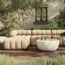 Altera Outdoor 3-Piece Sectional - Hayes Cream W Ottoman