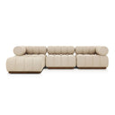 Vistara Outdoor 3-Piece Sectional - Hayes Cream W Ottoman