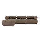Vistara Outdoor 3-Piece Sectional - Ellor Brown W Ottoman