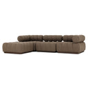 Vistara Outdoor 3-Piece Sectional - Ellor Brown W Ottoman