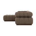 Altera Outdoor 3-Piece Sectional - Ellor Brown W Ottoman