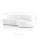Aveline Outdoor 2-Piece Sectional - Curved Hayes Smoke