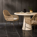 Verano Outdoor Woven Dining Chair - Vintage White White