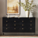 Verity Trey 9 Drawer Dresser - Black Wash Poplar