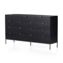 Verity Trey 9 Drawer Dresser - Black Wash Poplar