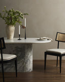 Celestia Dining Table - Polished White Marble