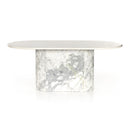 Celestia Dining Table - Polished White Marble