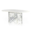 Celestia Dining Table - Polished White Marble