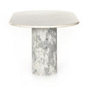 Celestia Dining Table - Polished White Marble