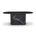 Celestia Dining Table - Polished Black Marble