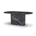 Celestia Dining Table - Polished Black Marble