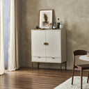 Arista Cressida Bar Cabinet - Ivory Painted Linen