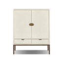 Arista Cressida Bar Cabinet - Ivory Painted Linen