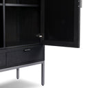 Arista Cressida Bar Cabinet - Black Linen
