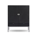 Arista Cressida Bar Cabinet - Black Linen