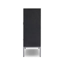 Arista Cressida Bar Cabinet - Black Linen