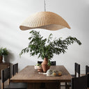 Chic Overscale Woven Rattan Pendant