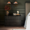 Verity Leo Nightstand - Smoked Black